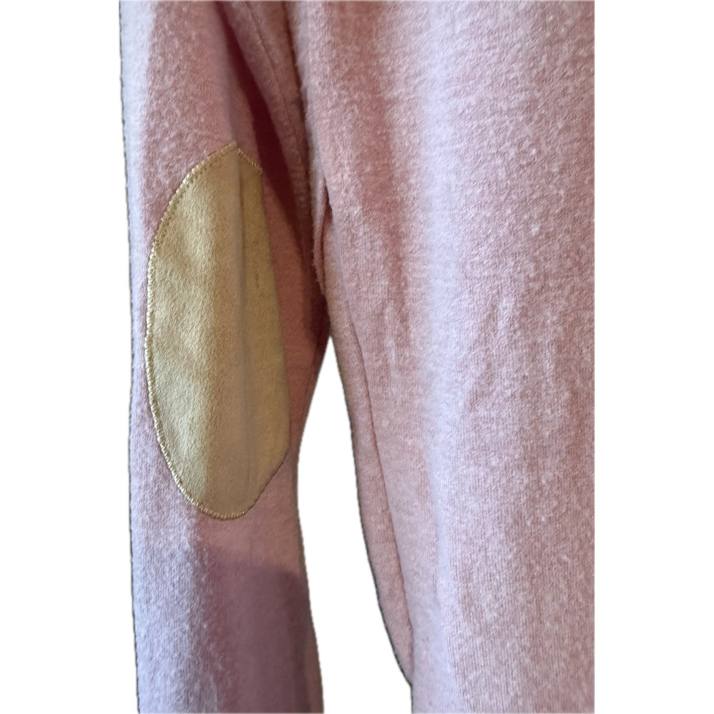 Blu‎ Pepper Pink Long Sleeve Button Detail Top Elbow Patches TB3637 Womens XS - Picture 3 of 9